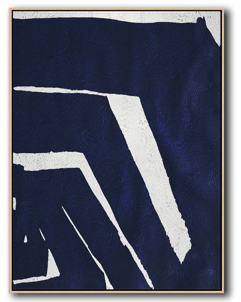 Navy and White Painting #NV26B - Click Image to Close
